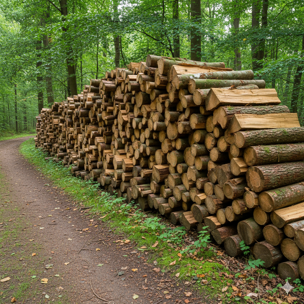 Stère de bois de chauffage en vrac